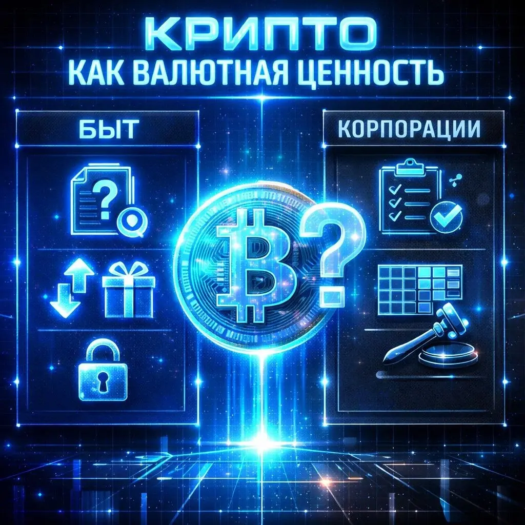 🤑🤑«Крипто как валютная ценность»: какие бытовые и корпоративные последствия у этой формулировки
😀Фраза «крипто как валютная ценность» звучит как что-то из учебника | Сетка — социальная сеть от hh.ru
