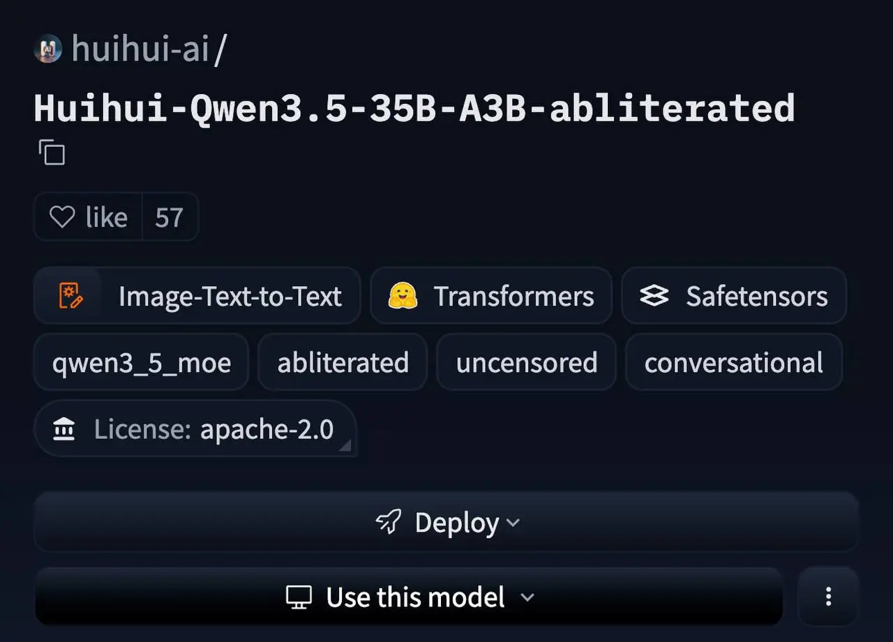 Модель без цензуры на базе Qwen 3.5 от huihui-ai. Работает без фильтров, генерирует любые тексты. Запуск локально через Ollama.
Ссылка | Сетка — социальная сеть от hh.ru