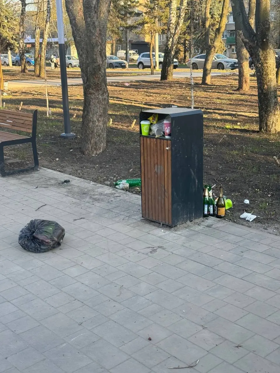 Югорский парк в Макеевке.
В мусоре всё. | Сетка — социальная сеть от hh.ru