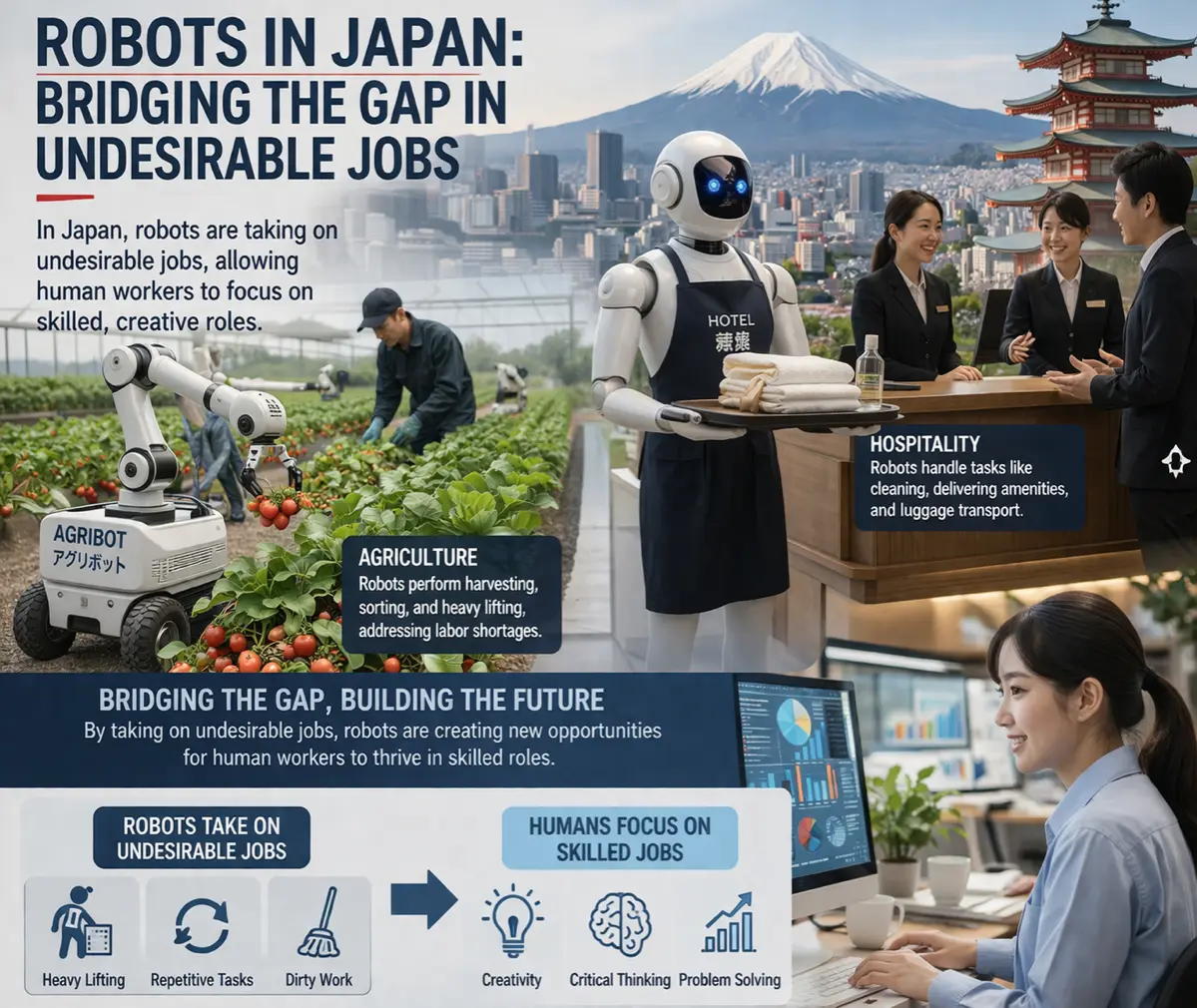 Роботы в Японии - Заполнение пробелов в нежелательных работах:
В Японии нарратив вокруг автоматизации принимает уникальный оборот | Сетка — социальная сеть от hh.ru