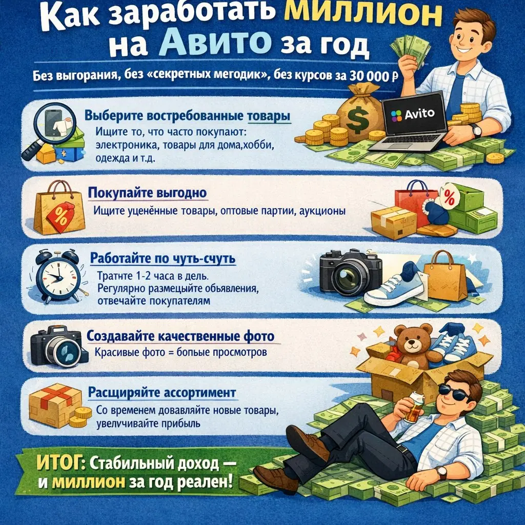 Как заработать миллион на Авито за год без выгорания | Сетка — социальная сеть от hh.ru