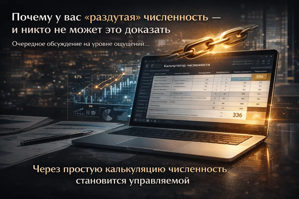 Почему у вас “раздутая” численность — и никто не может это доказать
Самая частая картина, которую я вижу в компаниях:
— бизнес чувствует, что людей много — HR не может это обосновать — руководители за... | Сетка — социальная сеть от hh.ru
