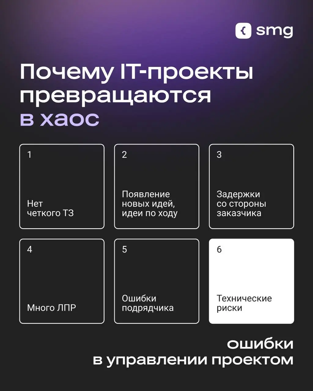 На старте IT-проект кажется понятным и управляемым.
Но в процессе — сроки съезжают, бюджет растет, а команда работает в стрессе.
Где на самом деле ломаются IT-проекты:
1 | Сетка — социальная сеть от hh.ru