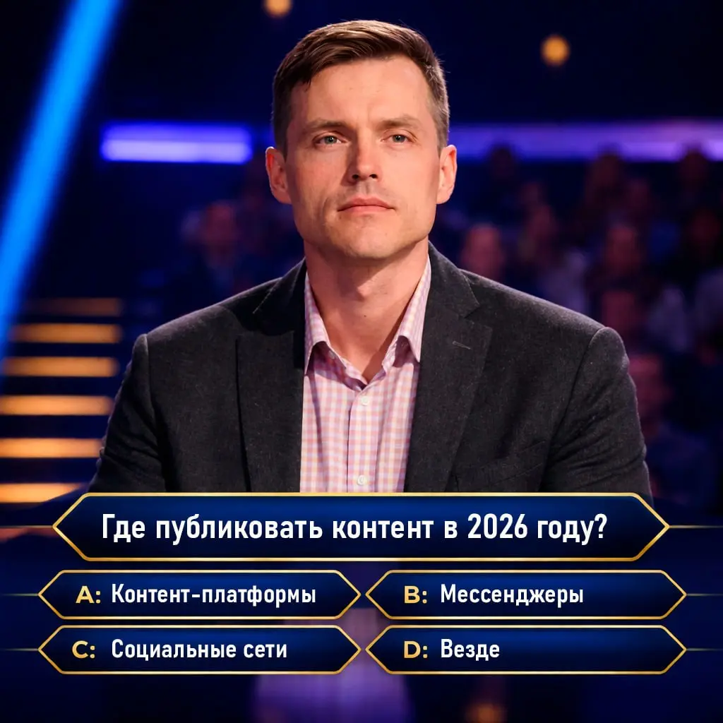Где публиковать контент в 2026 году, чтобы он действительно работал и приводил клиентов? 🤔
Многие до сих пор делают ставку только на одну-две соцсети. Но интернет уже давно работает по другим правилам | Сетка — социальная сеть от hh.ru