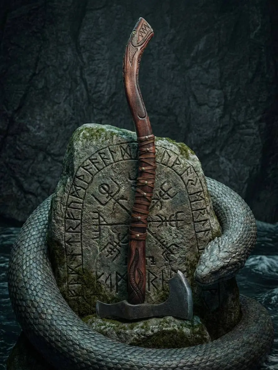 Топор «Ёрмунганд» — сила, которая обвивает мир 🐍
Из глубин северных легенд к тебе приходит оружие, вдохновлённое самим Ёрмунганд - мировым змеем, чьё тело опоясывает землю, а мощь внушает страх богам | Сетка — социальная сеть от hh.ru
