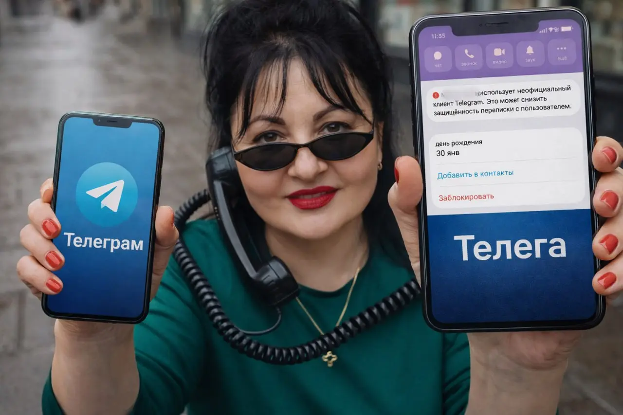 Телеграм начал помечать пользователей, которые заходили через неофициальный клиент Telega | Сетка — социальная сеть от hh.ru