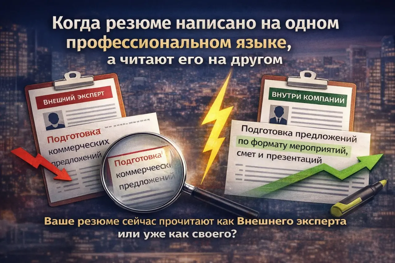 Когда резюме написано на одном профессиональном языке, а читают его на другом
У меня есть несколько свеженьких кейсов про резюме, когда я смотрю присланные мне варианты и вижу, что резюме нормальное, ... | Сетка — социальная сеть от hh.ru