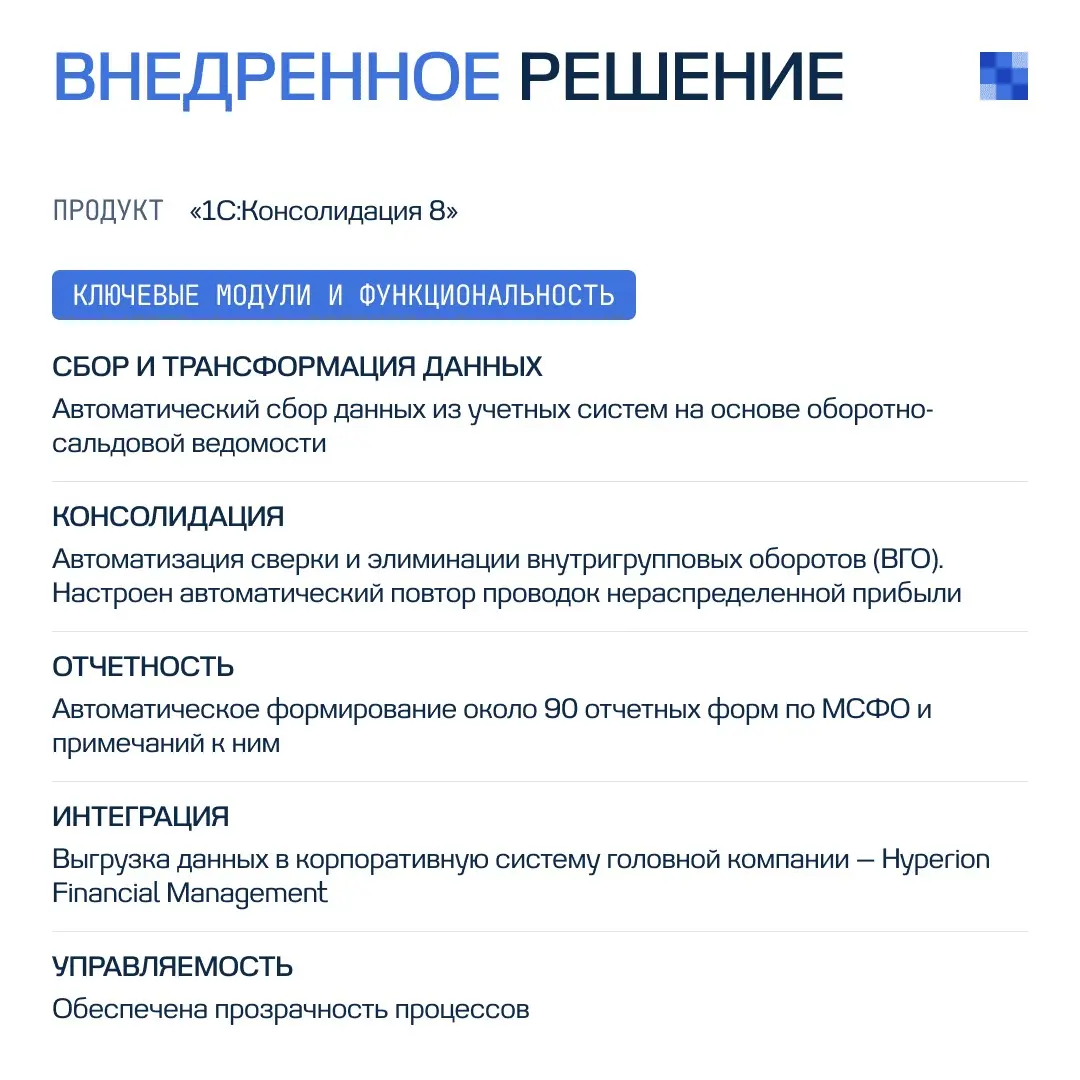 Автоматизация МСФО-отчетности Группы «Интер РАО» | Сетка — социальная сеть от hh.ru