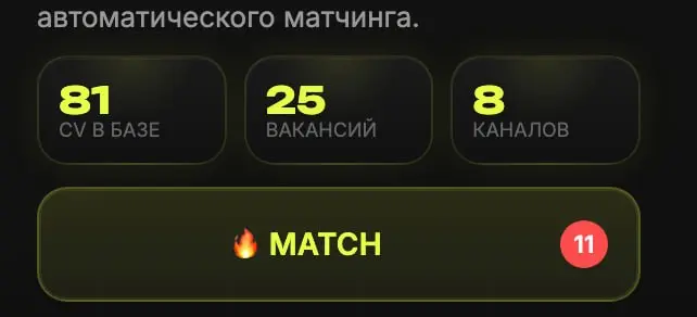 за сегодня поймали 11 match
кто еще не тут, welcome
https://boost.svobodno.tech/ | Сетка — социальная сеть от hh.ru
