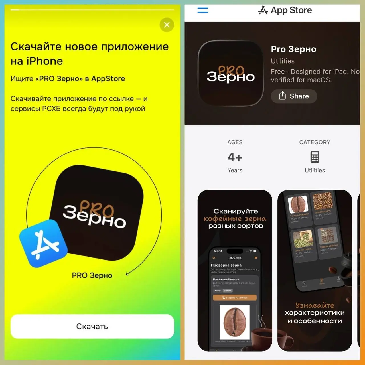 Pro Зерно — новое партизанское приложение РСХБ в AppStore | Сетка — социальная сеть от hh.ru