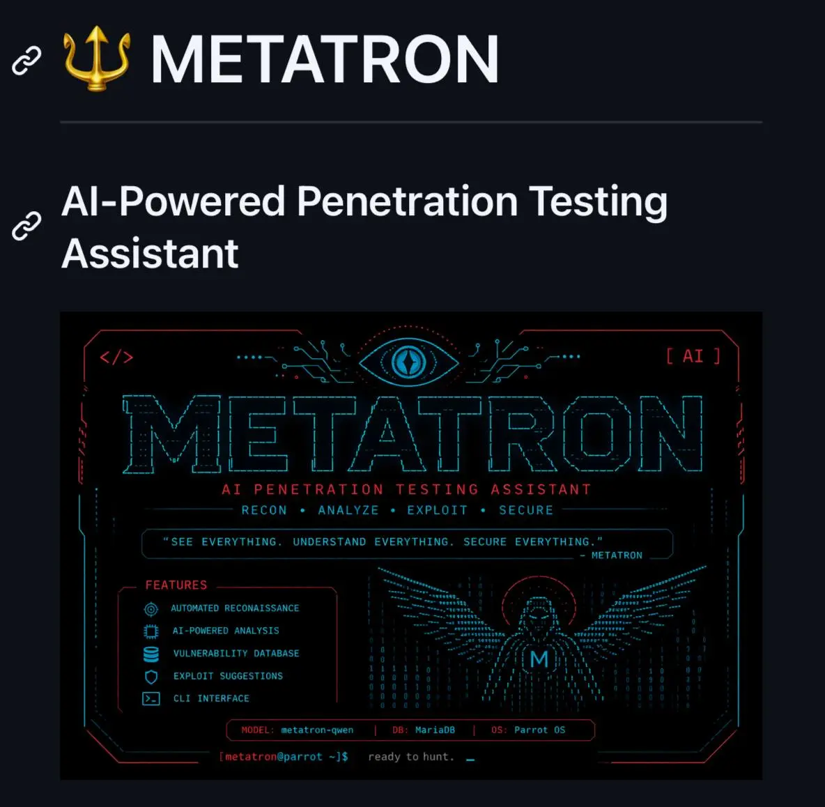 Локальный ИИ-агент Metatron для пентеста на Linux без API-ключей. Достаточно указать IP или домен | Сетка — социальная сеть от hh.ru