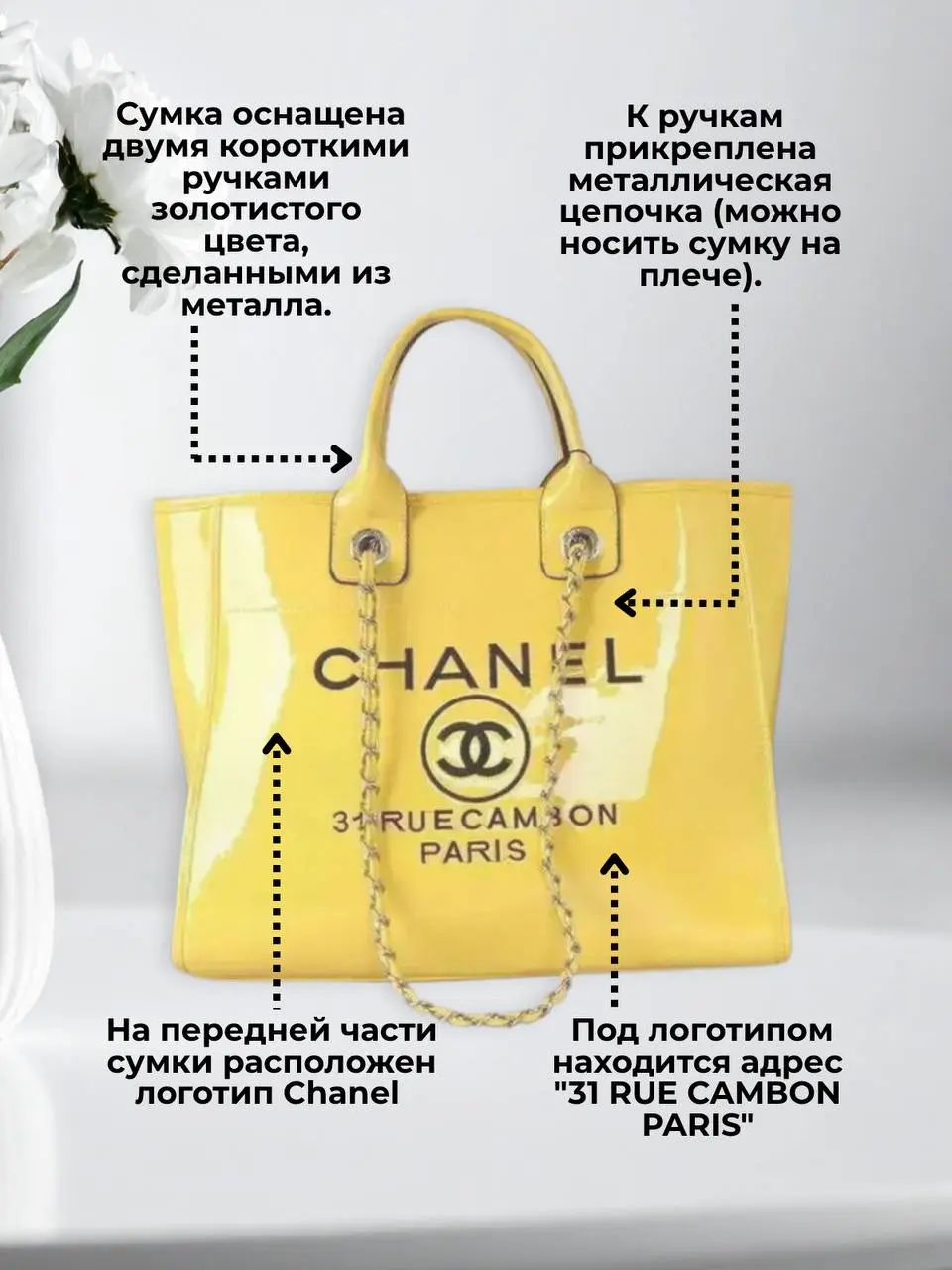 ▌ Инфографика для Карточки Товара: Сумка Chanel
👜 Женская сумка 💼
Представляю вам новую инфографику для карточки товара — элегантная женская сумка Chanel | Сетка — социальная сеть от hh.ru