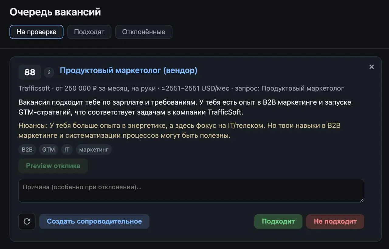 Автоматизировала отклики на hh | Сетка — социальная сеть от hh.ru