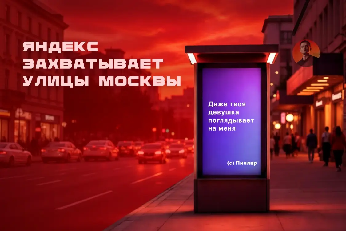 Реклама на уличных пилларах через Яндекс Директ | Сетка — социальная сеть от hh.ru
