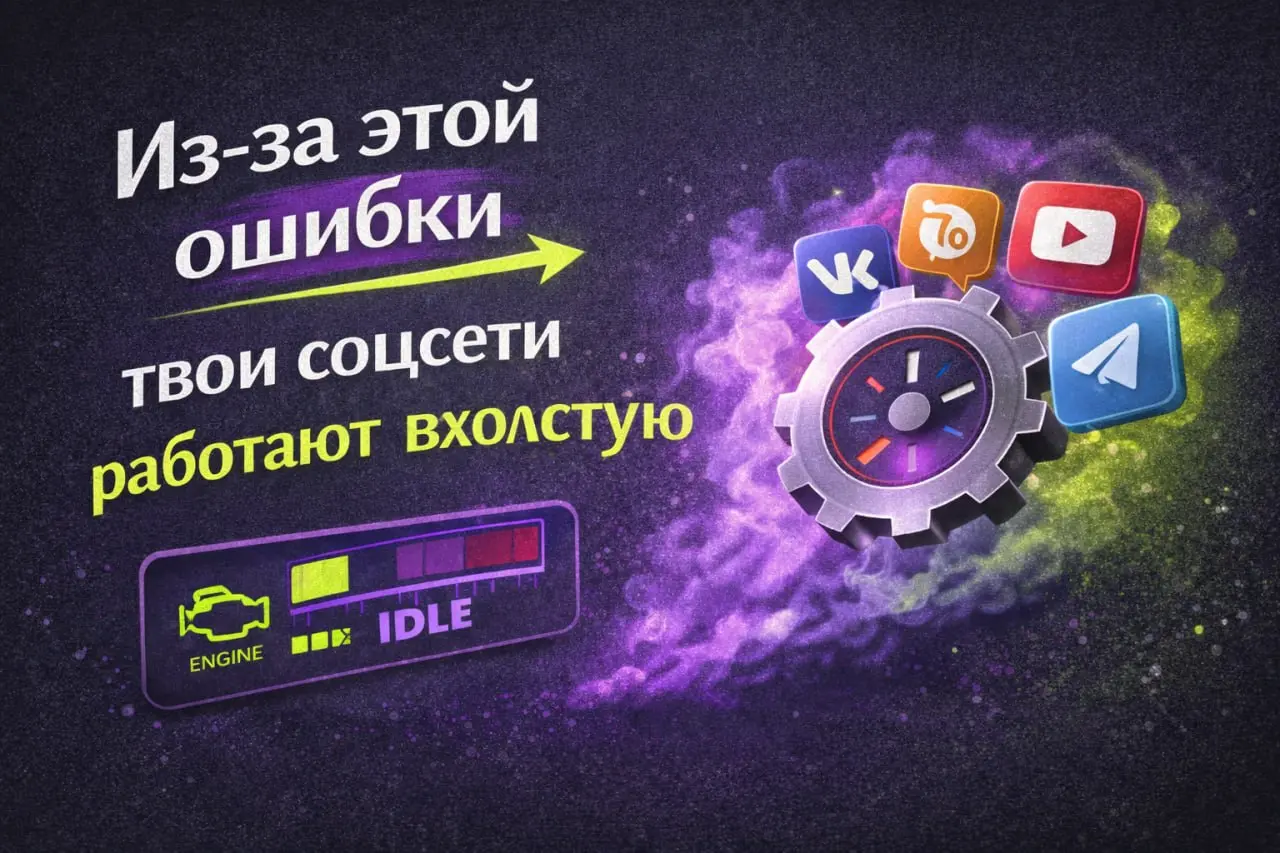 Ошибка: вести 5 соцсетей как 5 разных проектов
Очень частая ошибка — когда человек начинает вести несколько соцсетей и в каждой делает вообще что-то своё | Сетка — социальная сеть от hh.ru