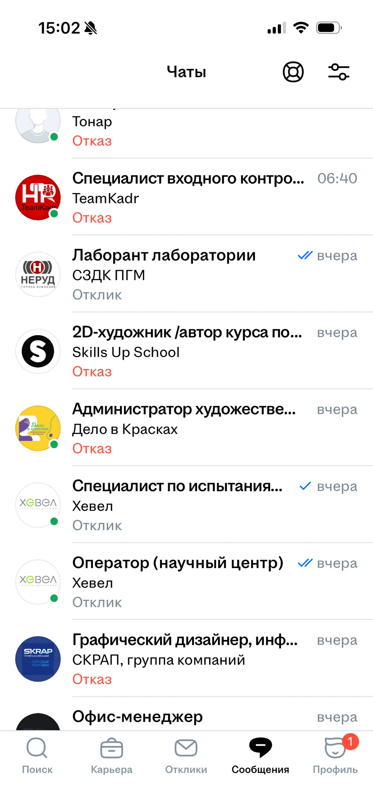 Ха-ха ру больше не для поиска работы, у меня более 10 лет работы в инженерной сфере (лабораторные испытания, дефектоскопия, рентгенофлуоресцентый анализ и другое) | Сетка — социальная сеть от hh.ru