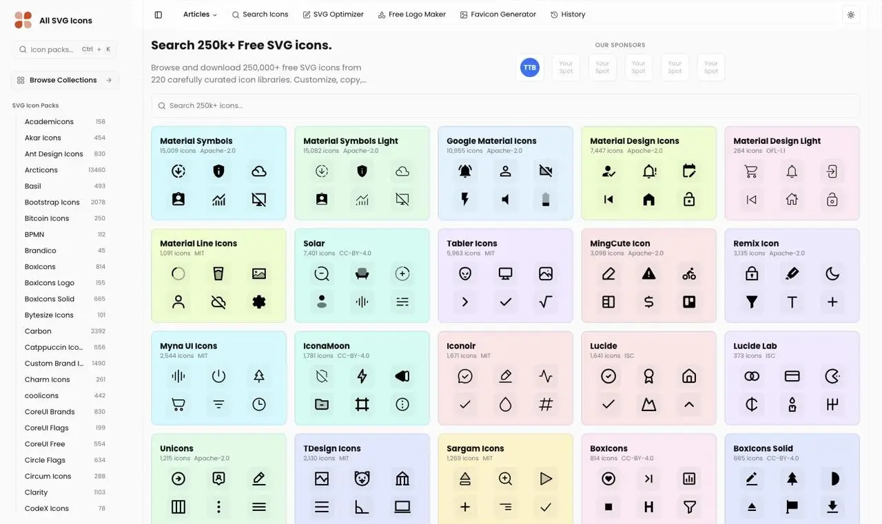All SVG Icons. Огромная библиотека из более чем 250 тысяч иконок разных ...