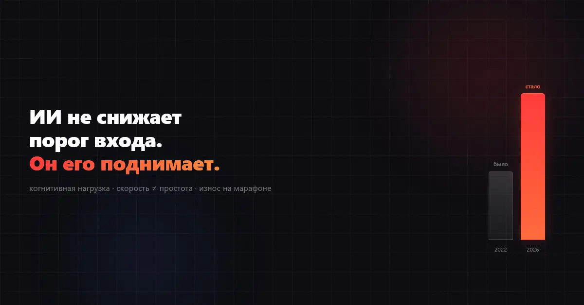 ИИ не снижает порог входа. Он её поднимает. | Сетка — социальная сеть от hh.ru