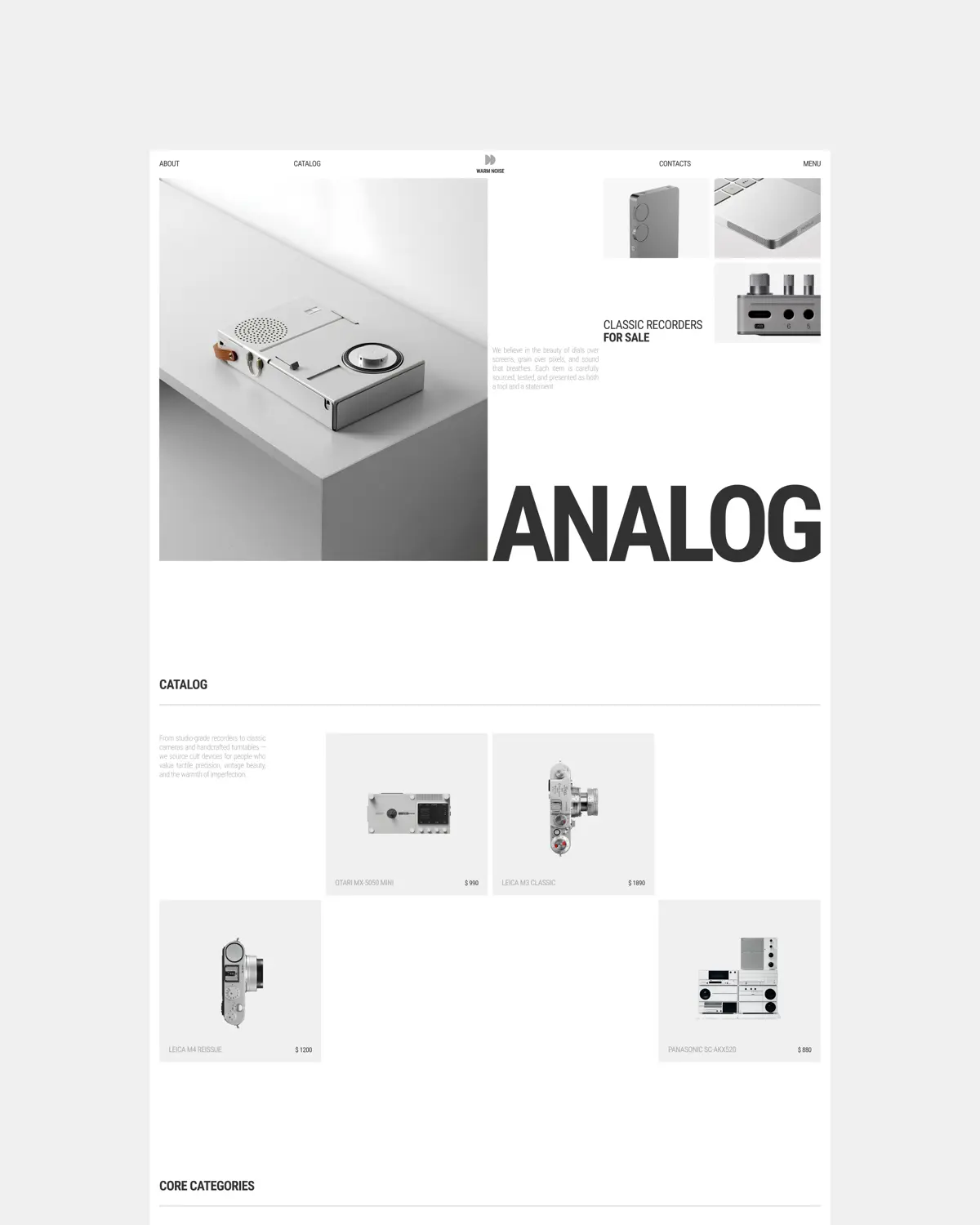 Online store Warm Noise | UX/UI | Website | Сетка — социальная сеть от hh.ru