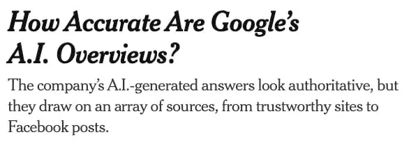 Исследование, проведенное The New York Times, показало, что в 10–40 % случаев поисковый ИИ-ассистент Google дает пользователям неверную информацию | Сетка — социальная сеть от hh.ru