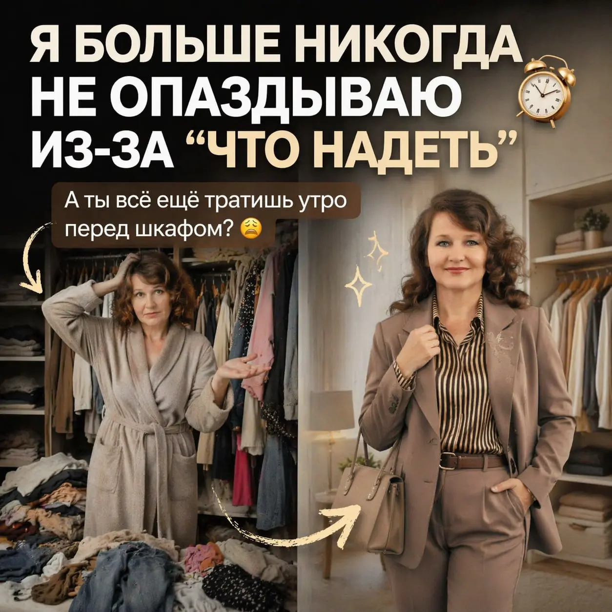 Утром нечего надеть? 🤍
Сколько времени, настроения и сил уходит не на сами сборы, а на бесконечный внутренний диалог с гардеробом, когда вещи есть, а ощущения готового образа нет | Сетка — социальная сеть от hh.ru