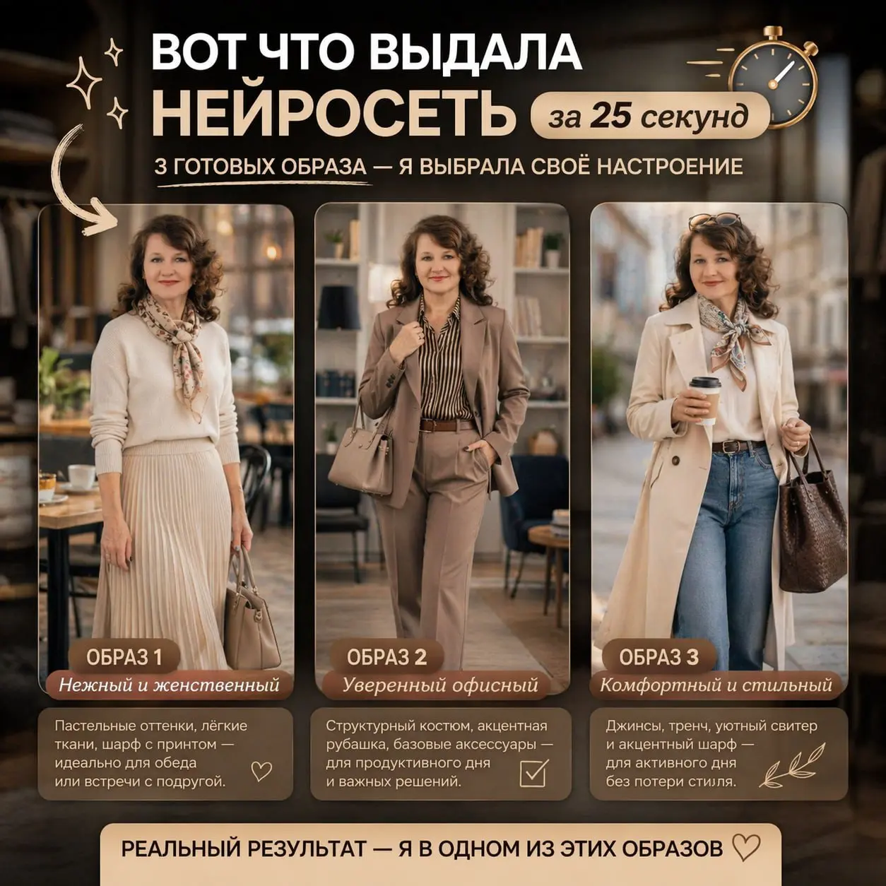 Утром нечего надеть? 🤍
Сколько времени, настроения и сил уходит не на сами сборы, а на бесконечный внутренний диалог с гардеробом, когда вещи есть, а ощущения готового образа нет | Сетка — социальная сеть от hh.ru