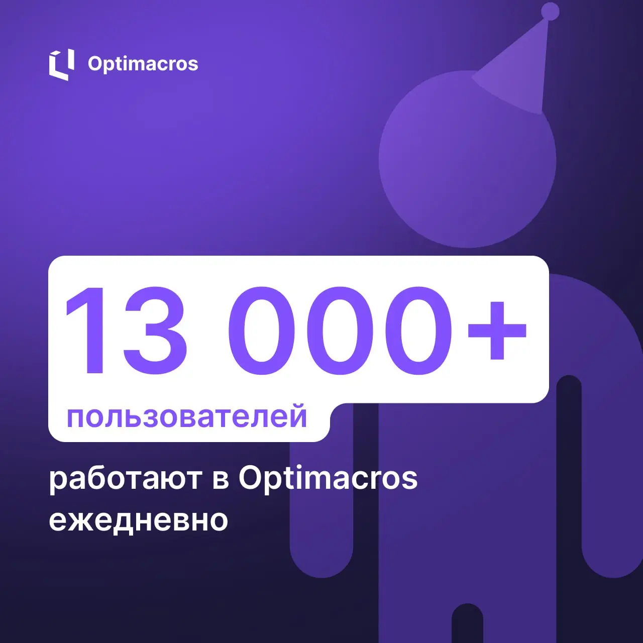 🥳 Optimacros 10 лет!
В этом году отмечаем юбилей: за это время мы прошли путь от стартапа до лидера рынка отечественных систем планирования | Сетка — социальная сеть от hh.ru