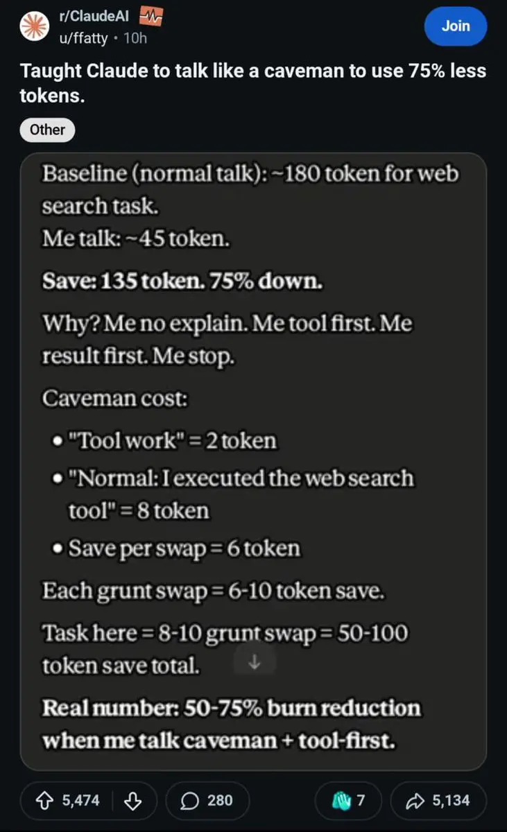Економим 75% токенов при использовании Claude — нашли скилл для Claude Code, который превращает нейронку.. | Сетка — социальная сеть от hh.ru