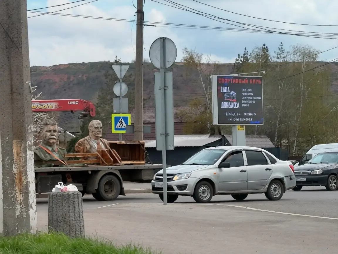 Удивительная встреча!
В Донецке замечен грузовик с двумя бюстами вождей.
Кто знает куда их отвезли? | Сетка — социальная сеть от hh.ru