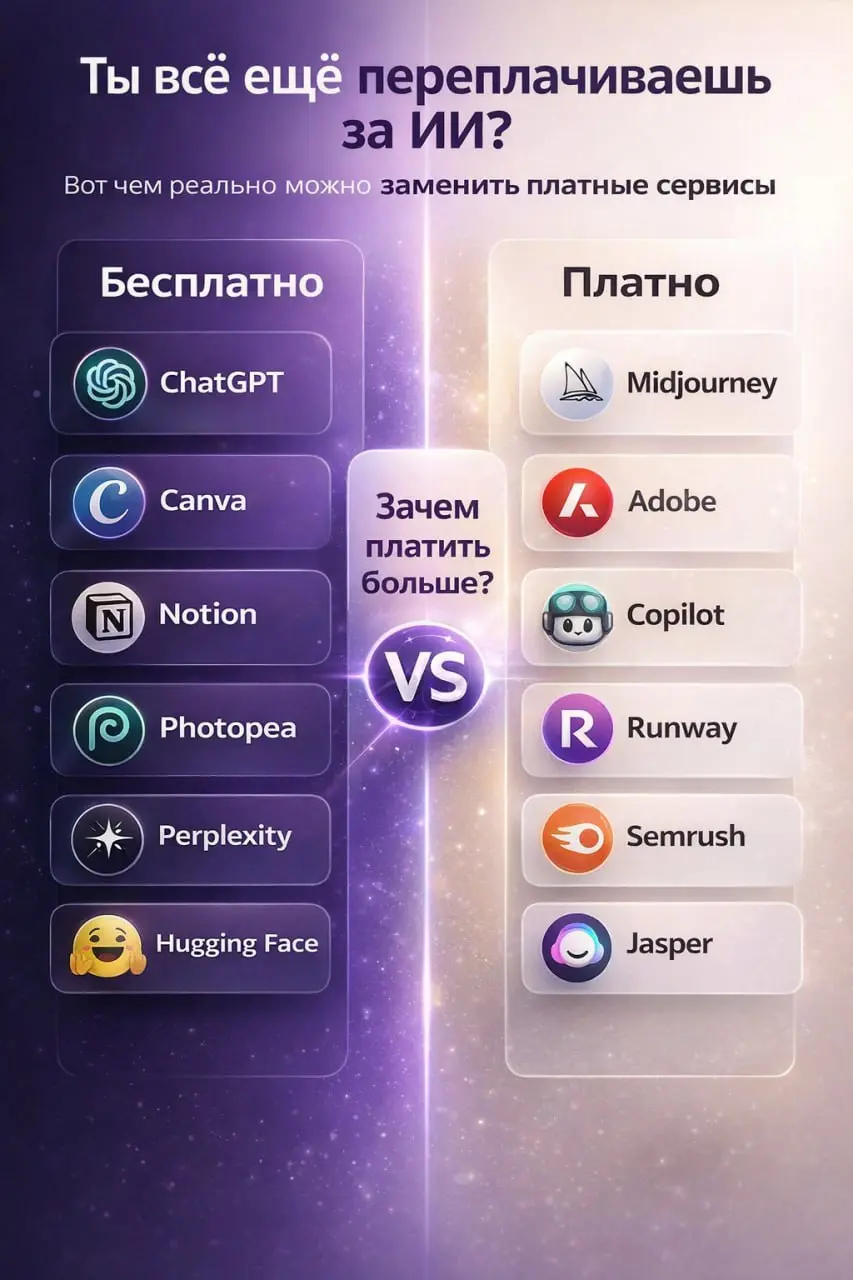 120 нейросетей, которые экономят тебе часы ⏳
Если ты всё ещё делаешь руками то, что можно автоматизировать — ты просто теряешь время | Сетка — социальная сеть от hh.ru