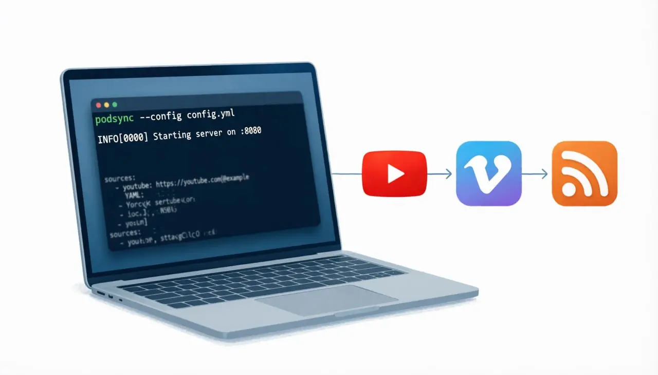 Читать пост про настройку podsync на вашем домашнем...
VK: https://vk.com/@clanbeaver-podsync
Блог: https://blog.tatarinovms.space/podsync/
Зеркало блога: https://blog.tatarinovms | Сетка — социальная сеть от hh.ru