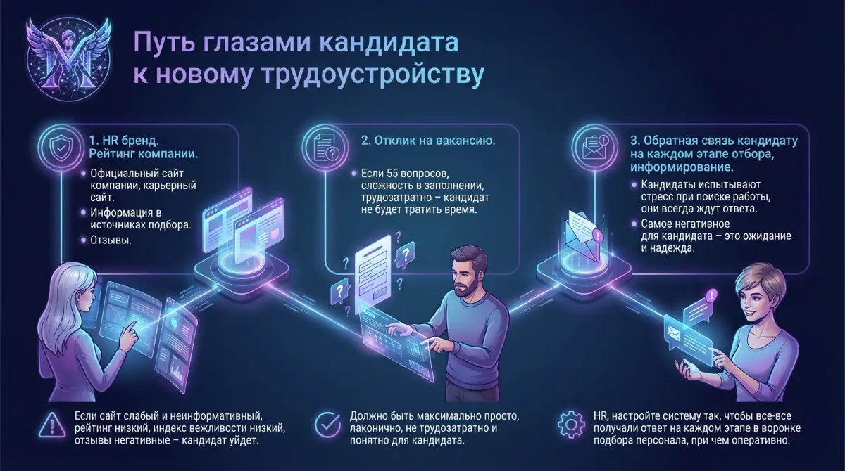 Путь глазами кандидата к новому трудоустройству | Сетка — социальная сеть от hh.ru