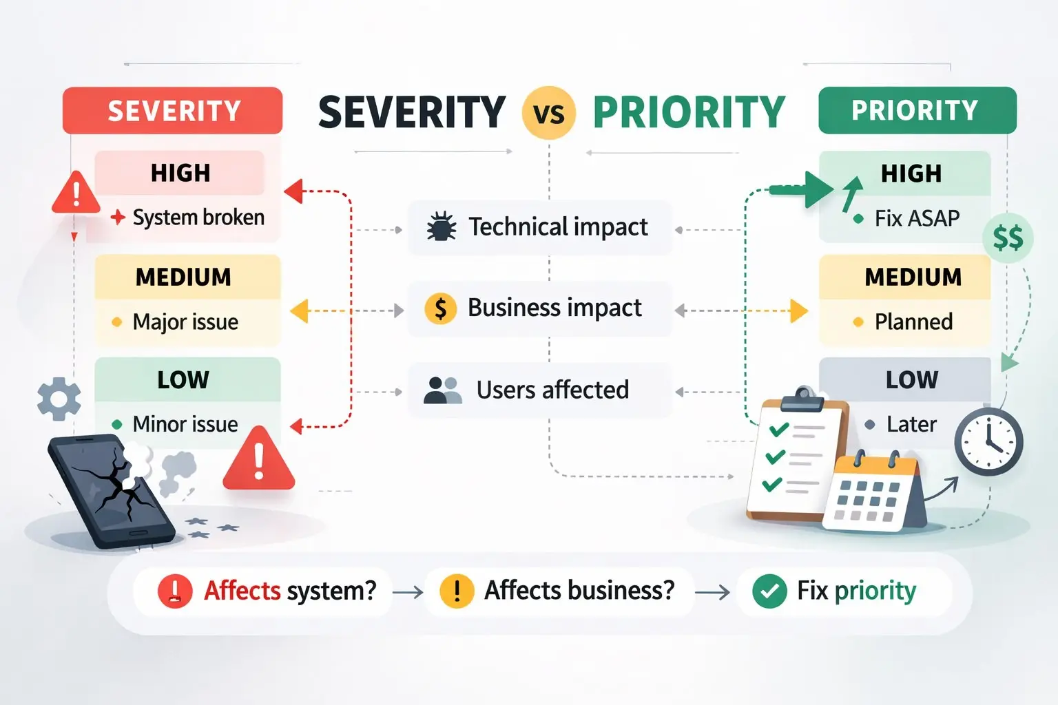 Severity и priority багов с примерам | Сетка — социальная сеть от hh.ru