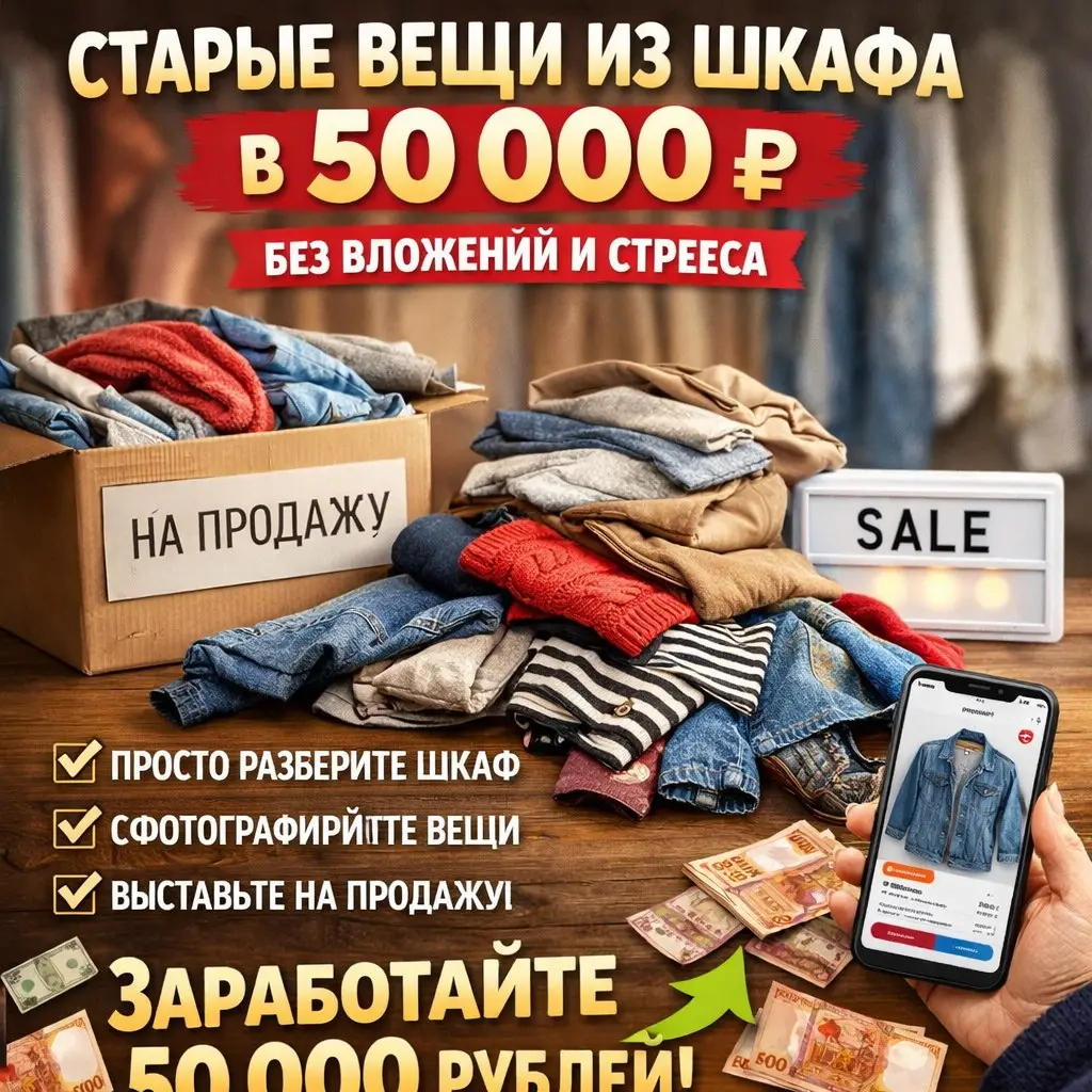 Как превратить старые вещи из шкафа в 50 000 ₽  без вложений | Сетка — социальная сеть от hh.ru
