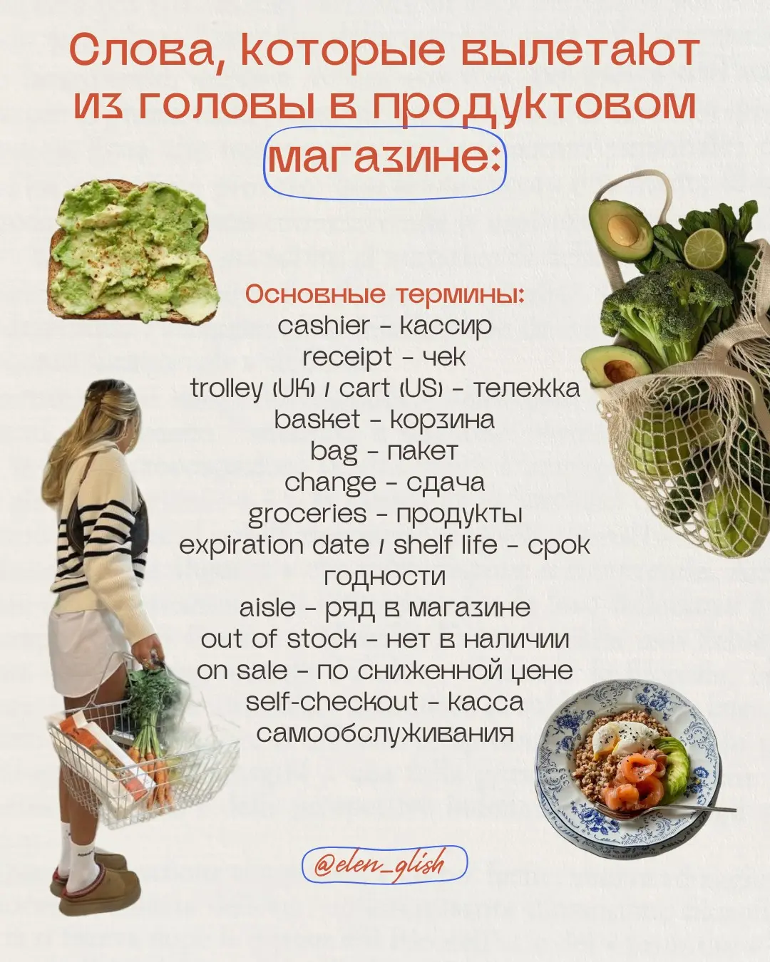 Слова, которые вылетают из головы в продуктовом магазине: | Сетка — социальная сеть от hh.ru