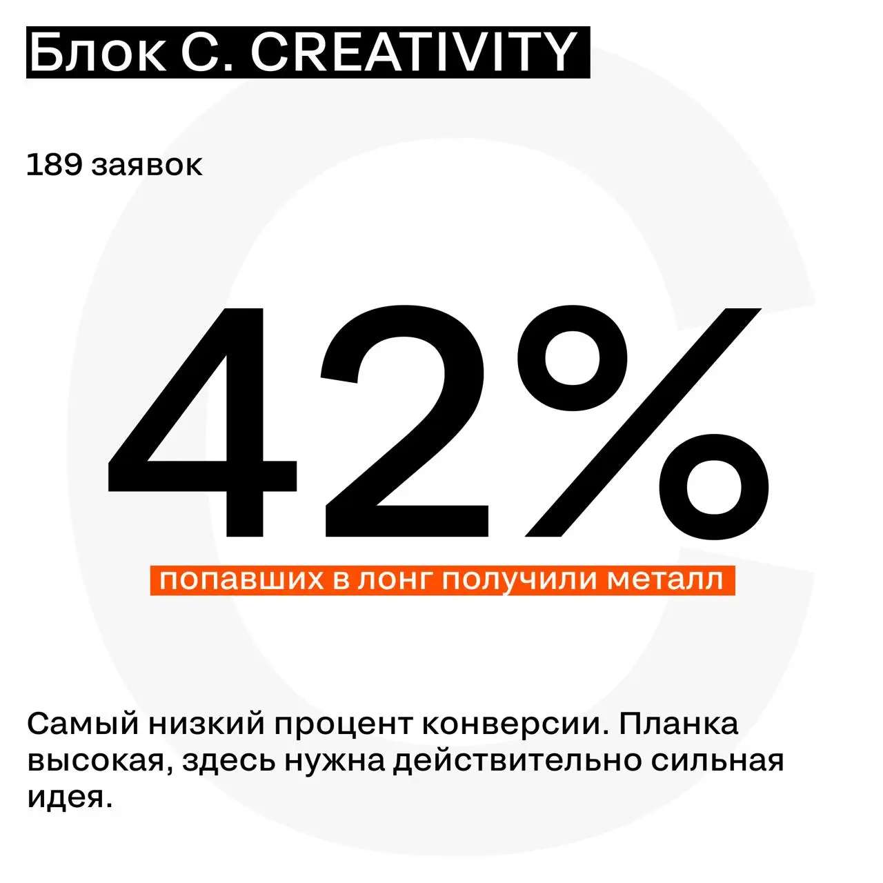 С какой вероятностью вы получите металл
Статистика Silver Mercury 2025 показывает: не все номинации одинаково конкурентны и это важно знать до подачи заявки.
Разобрали по блокам — в карточках. | Сетка — социальная сеть от hh.ru