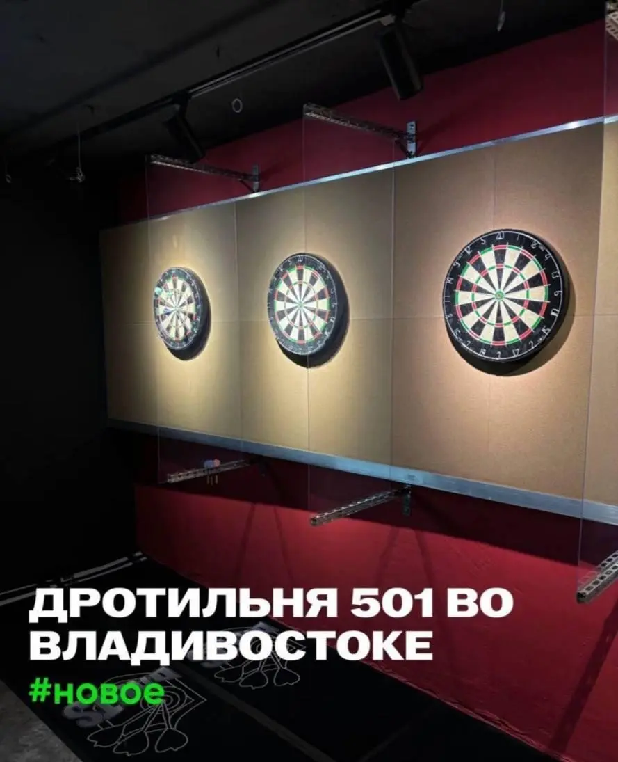 Во Владивостоке открыли первую дротильню.
Это бар, в котором можно с мужиками попить пива и поиграть в дартс. | Сетка — социальная сеть от hh.ru