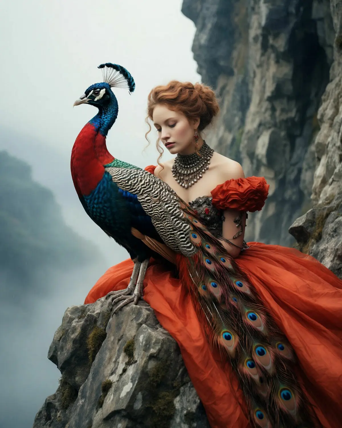 Скалы, ветер, длинные локоны. Пышное платье и короткое меховое пальто. Фазан на руках
Ты не боишься холода. Ты носишь его.
Бисер, красные сапоги, дымка над морем. Резкость там, где нужно | Сетка — социальная сеть от hh.ru