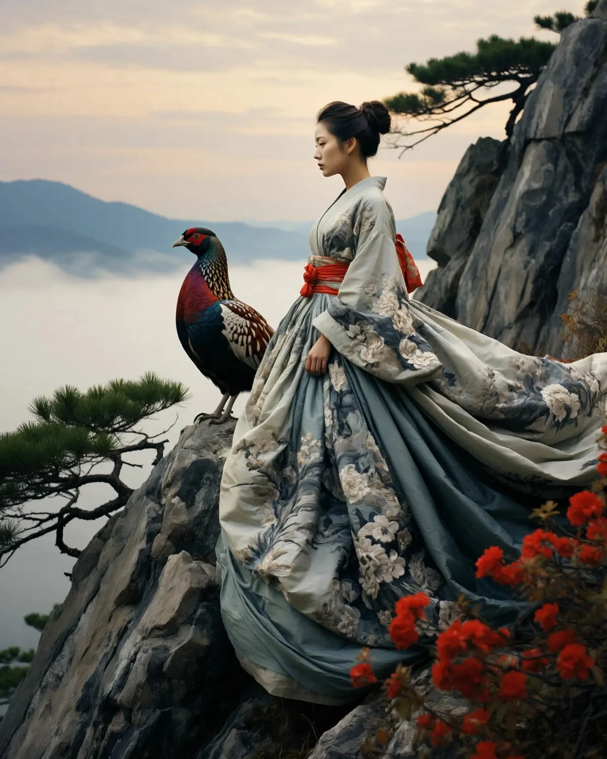 Скалы, ветер, длинные локоны. Пышное платье и короткое меховое пальто. Фазан на руках
Ты не боишься холода. Ты носишь его.
Бисер, красные сапоги, дымка над морем. Резкость там, где нужно | Сетка — социальная сеть от hh.ru