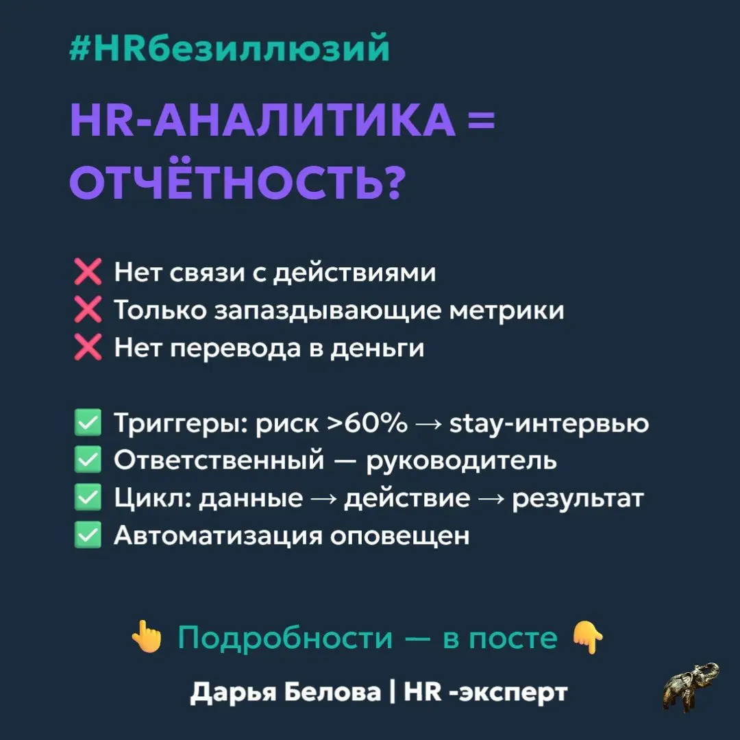 HR-аналитика не работает. Потому что это не аналитика, а отчётность | Сетка — социальная сеть от hh.ru