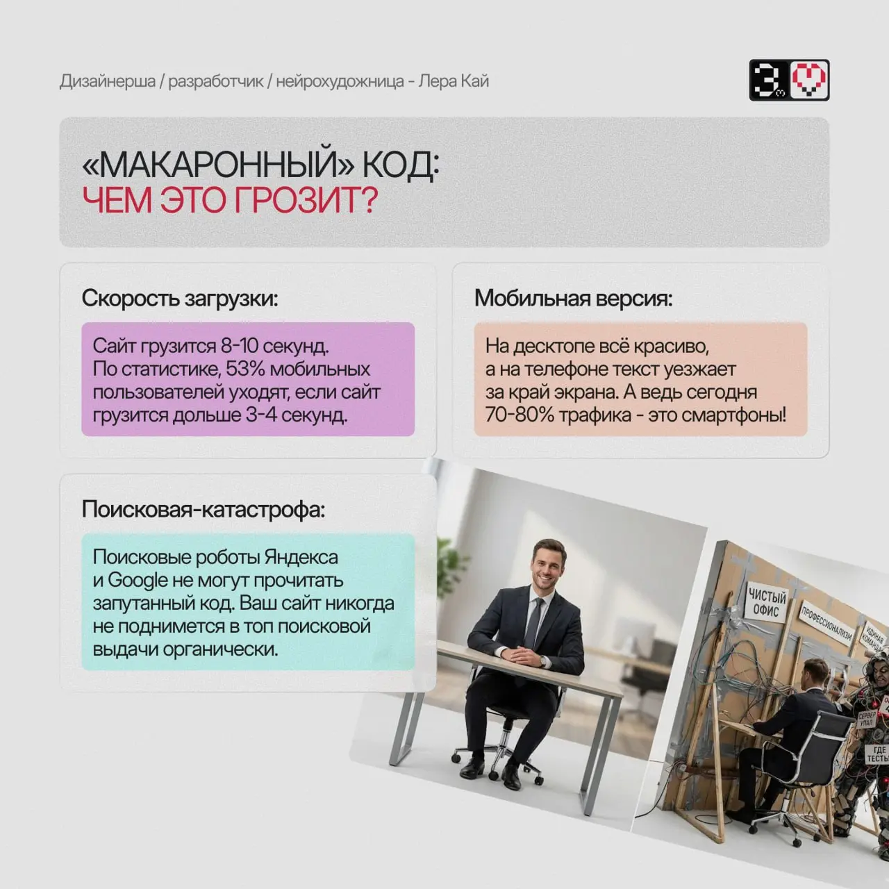 Налог на дешевизну: как сэкономить 50 тысяч на сайте и потерять полмиллиона на рекламе.
Часто слышу от клиентов: «А вот там-то нам обещали сделать сайт в три раза дешевле!».
И делают | Сетка — социальная сеть от hh.ru
