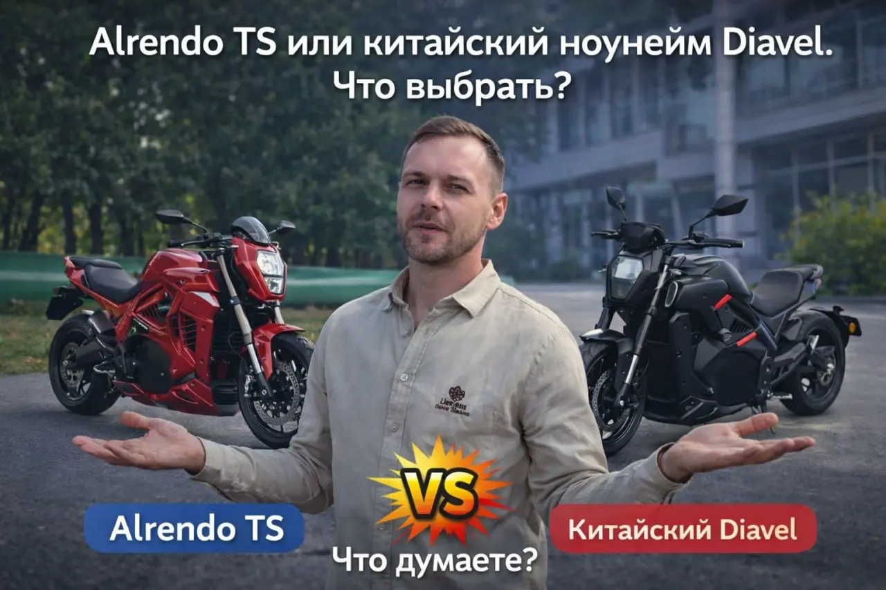 Alrendo TS или китайский ноунейм Diavel. Что выбрать?
Всем привет! Меня зовут Алексей Пешков и я первым начал поставлять электрические мотоциклы из Китая | Сетка — социальная сеть от hh.ru