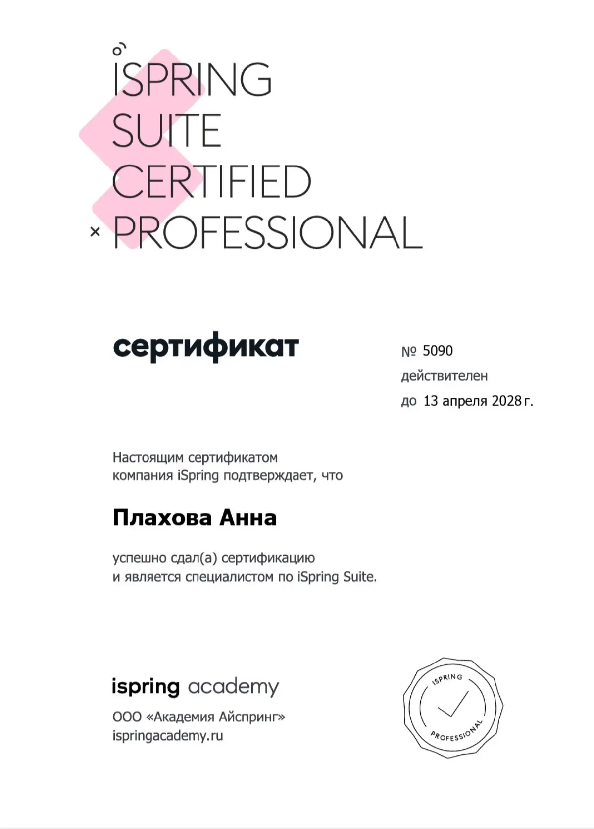 Сертифицированный специалист ispring suite | Сетка — социальная сеть от hh.ru