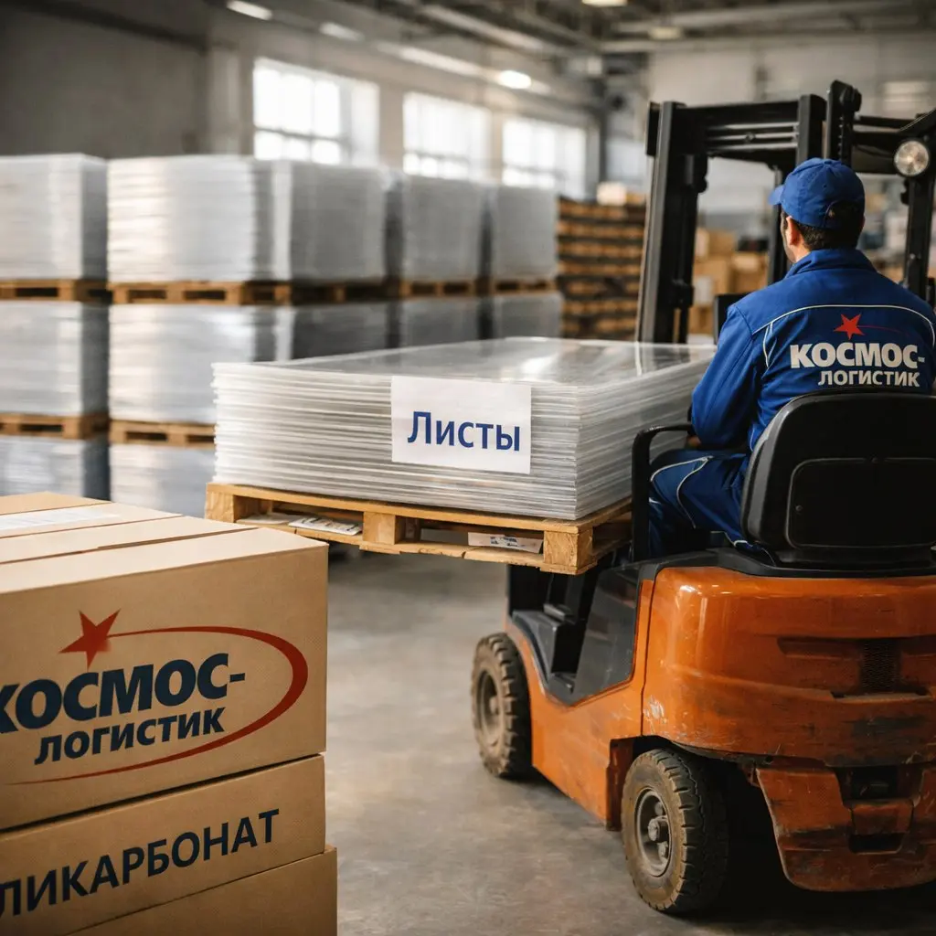 Хранение поликарбоната: наши советы
Для защиты листов от пыли используйте паллеты. Мы в Космос Логистик храним их от 25 руб/день. Важна обмотка стрейчем (90 руб), чтобы края не царапались | Сетка — социальная сеть от hh.ru