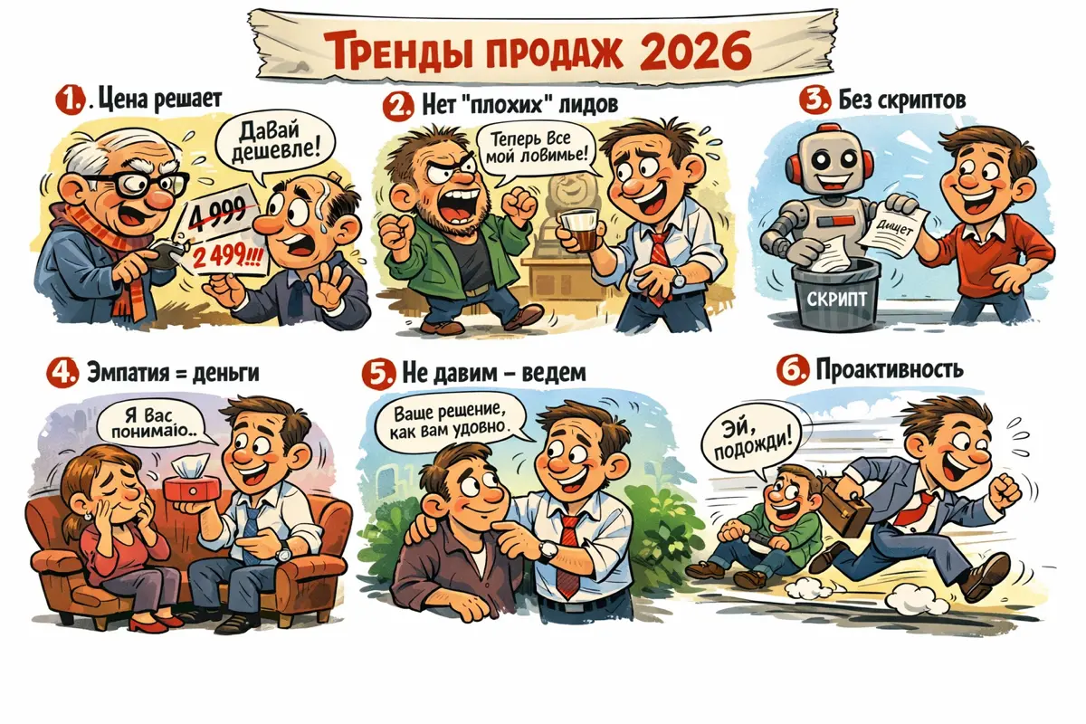 💰 6 трендов продаж в 2026 году | Сетка — социальная сеть от hh.ru
