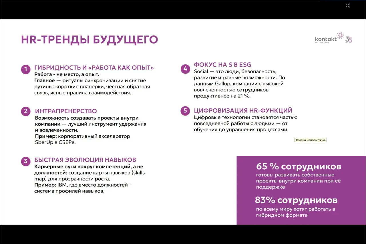 КУЛЬТУРА 2026-2030, ТЕХНОЛОГИИ И ЛИДЕРСТВО БУДУЩЕГО
Интересное исследование от Kontakt InterSearch, Галина Спасенова
#Тренды | Сетка — социальная сеть от hh.ru