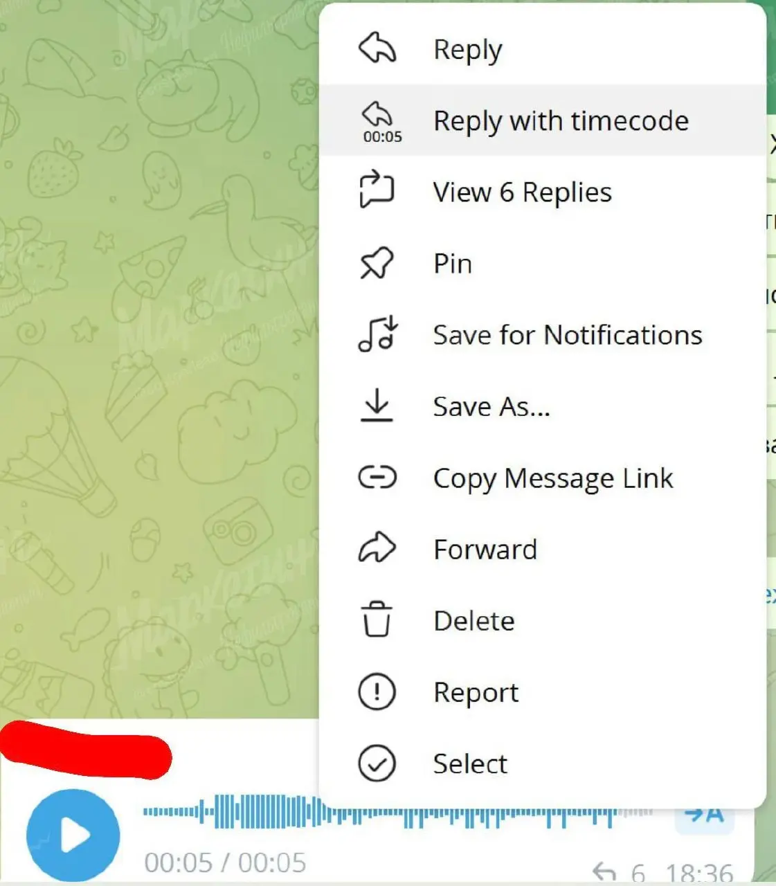 В Telegram, как оказалось, уже давно можно отвечать на голосовые сообщения таймкодом.
На десктоп-версии работает так:
Ставите голосовое на нужный тайминг — правая кнопка мыши — ответить с таймкодом | Сетка — социальная сеть от hh.ru