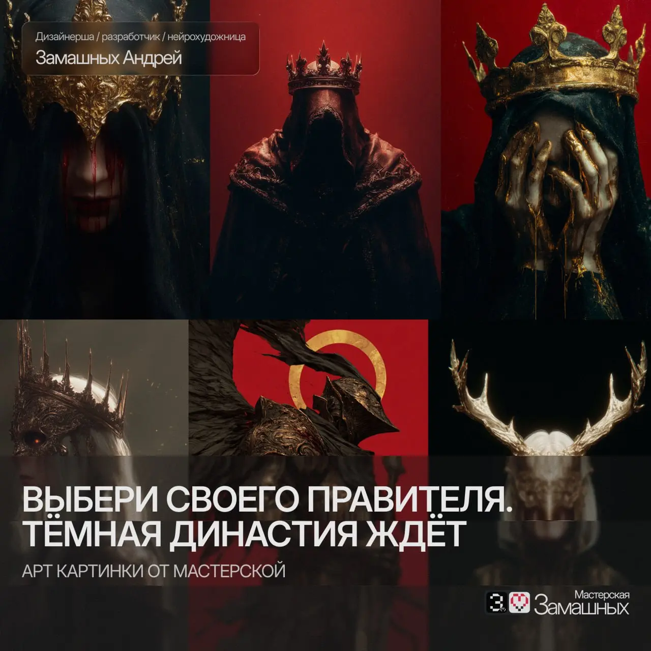 Золото и Кровь. Новая коллекция от нашей мастерской.
Собрали для вас подборку в эстетике тёмного фэнтези: трагичные монархи, падшие воины и проклятые божества | Сетка — социальная сеть от hh.ru