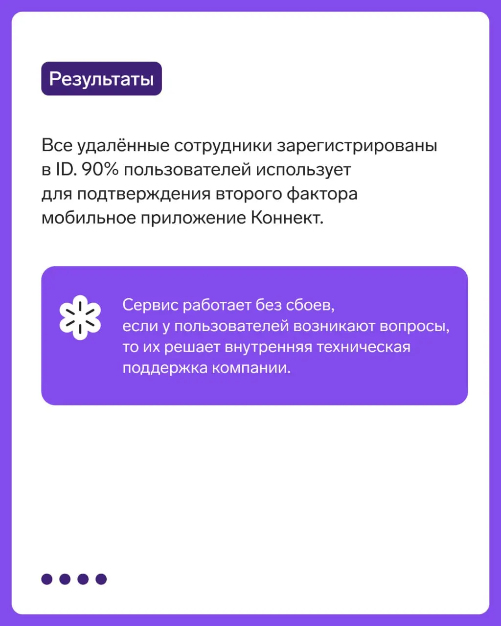 Кейс: защитили учетные записи в компании БорисХоф
Рассказали в карточках о том, зачем компании понадобилось 2ФА-решение, как проходило внедрение и каких результатов помогли достигнуть | Сетка — социальная сеть от hh.ru