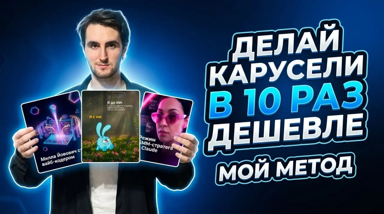 Новое обновление Virale — карусели стали в 10 раз дешевле 🔥
У сервиса Virale вышло крутое обновление!
Кто не знает что это за инструмент — посмотрите этот ролик и урок по созданию каруселей 👆
Так вот ... | Сетка — социальная сеть от hh.ru